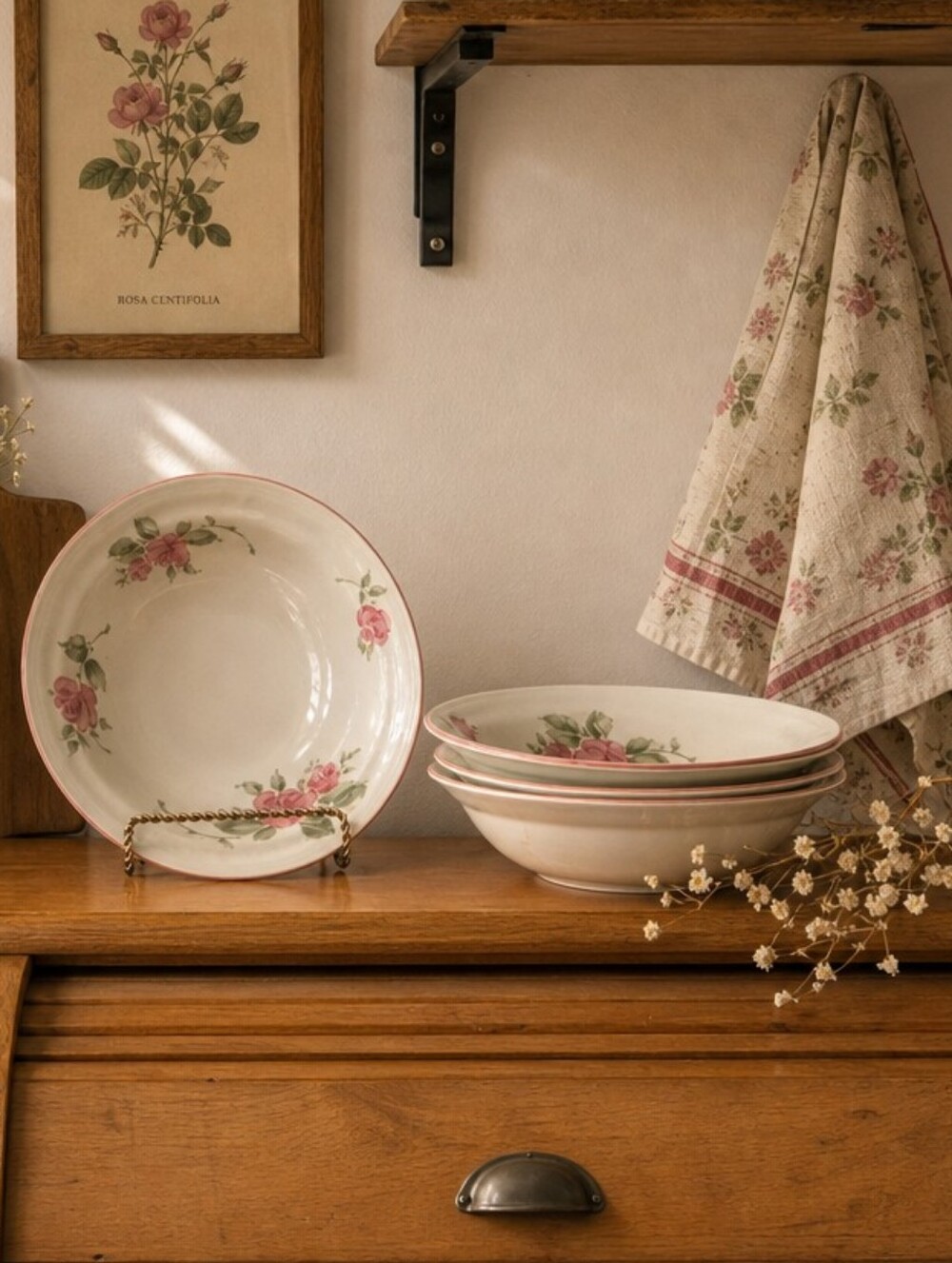 Vintage Gibson Housewares Roseland Soup/Salad Bowls - Set of 4